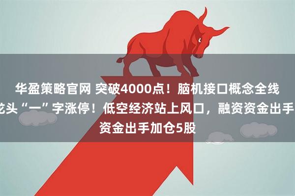 华盈策略官网 突破4000点！脑机接口概念全线爆发，龙头“一”字涨停！低空经济站上风口，融资资金出手加仓5股
