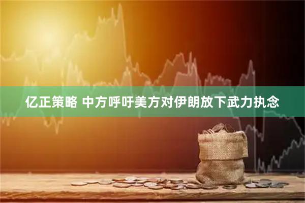 亿正策略 中方呼吁美方对伊朗放下武力执念